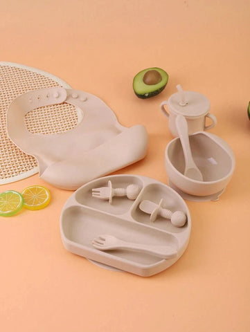Silicone Baby Feeding Tableware Gift Set – Safe, Stylish, and Practical Teeny Pandas