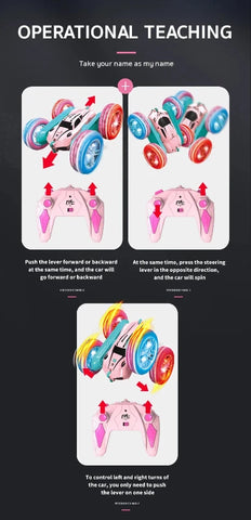 Stunt Car Double-Sided Remote Control for Kids