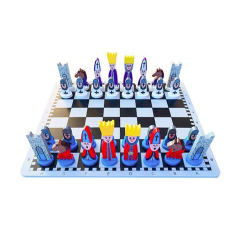 Wooden Cartoon Chess Set for Kids – Fun & Educational Strategy Game Teeny Pandas