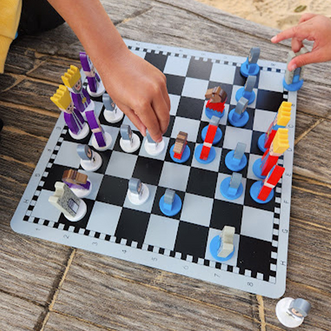 Wooden Cartoon Chess Set for Kids – Fun & Educational Strategy Game Teeny Pandas