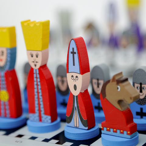 Wooden Cartoon Chess Set for Kids – Fun & Educational Strategy Game Teeny Pandas