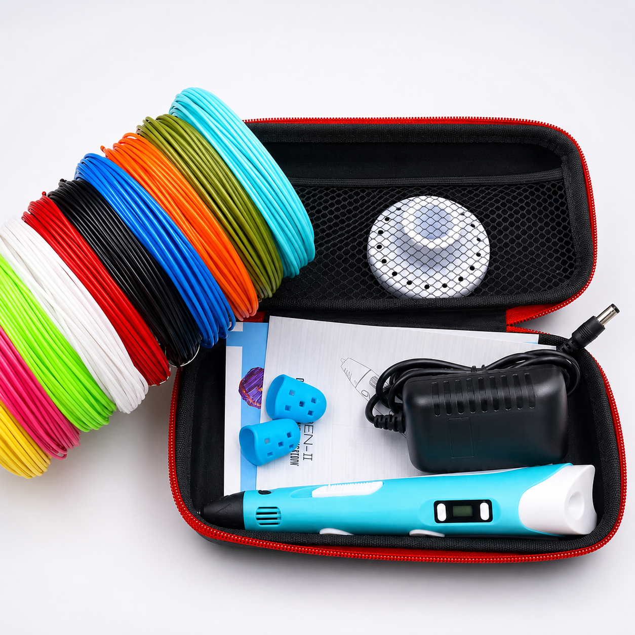 3D printing pen for children with filament craft activity
