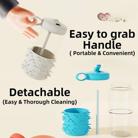 Spiky Sensory Water Bottle – Durable, Leak-Proof, & Fidget-Friendly for Kids Teeny Pandas