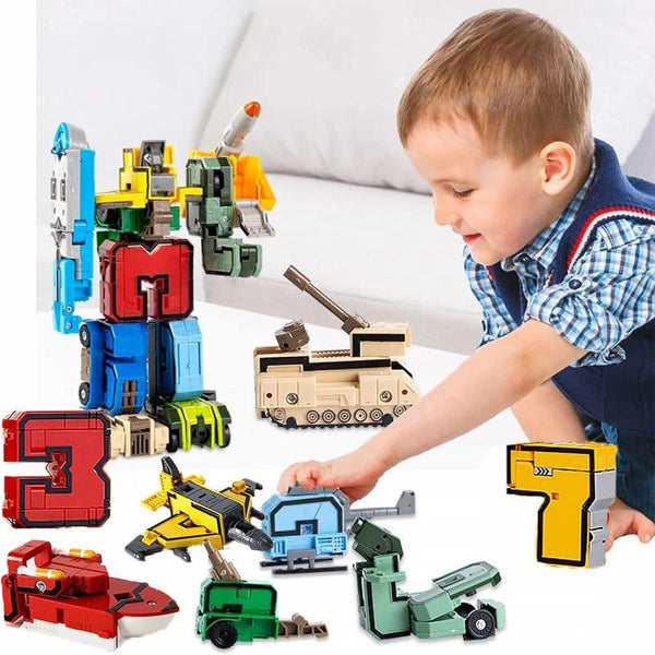 RoboNums Transforming Number Blocks Set – Educational Fun for Kids