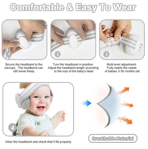 Baby Noise Cancelling Headphones - For Soundproof Earmuffs! Teeny Pandas