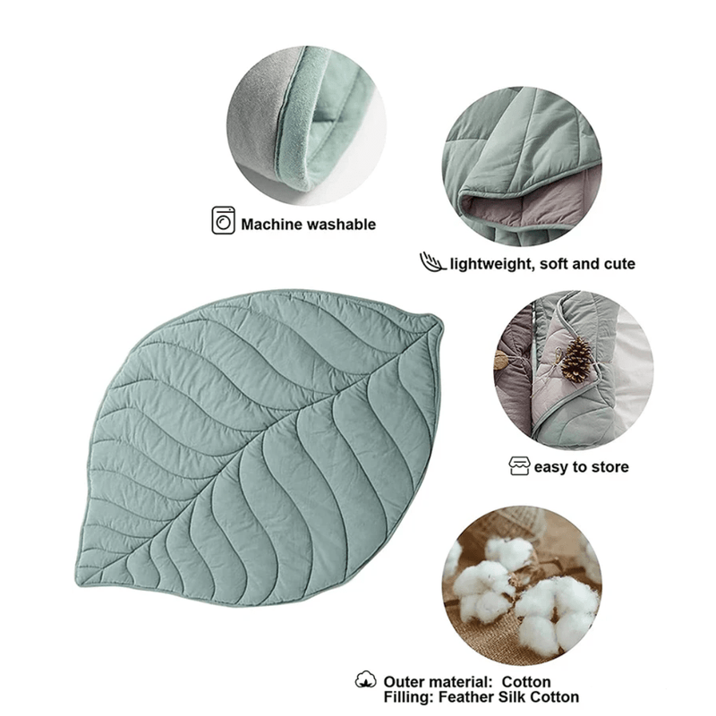 Cotton Leaf-Shaped Baby Play Mat – Soft, Safe, and Stylish for Crawling Teeny Pandas