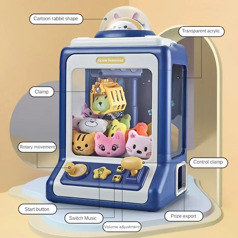 Mini Animal Claw Machine for Kids - Interactive Game with Lights & Music! Teeny Pandas