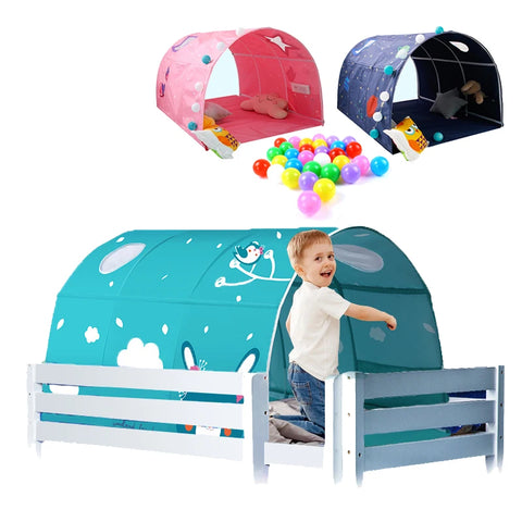 Children's Bed Tent Tunnel Play House - Fun Toy Tent for Kids