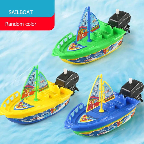 Classic Wind-Up Bath Speedboat Toy
