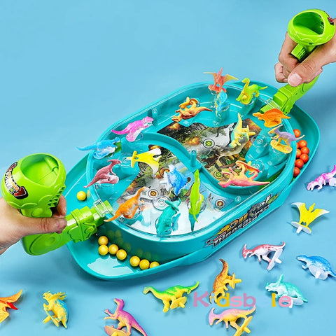 Dinosaur Battle Catapult 2-Player Marble Game