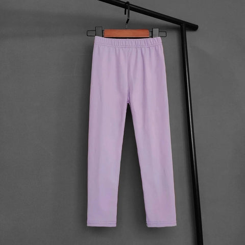 Kids Solid Color Stretch Pants – Soft and Slim Fit Leggings