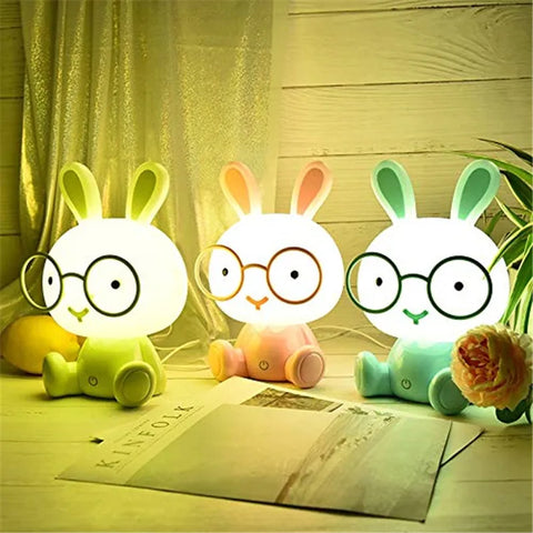 Cartoon Bunny Night Light - LED Night Lamp for Kids Room!
