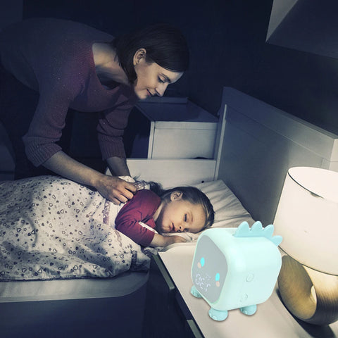 Dinosaur Kids LED Alarm Clock - With Night Light and Temperature Display