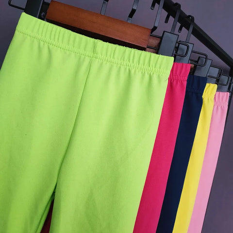 Kids Solid Color Stretch Pants – Soft and Slim Fit Leggings