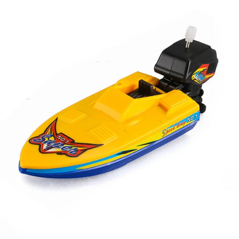 Classic Wind-Up Bath Speedboat Toy