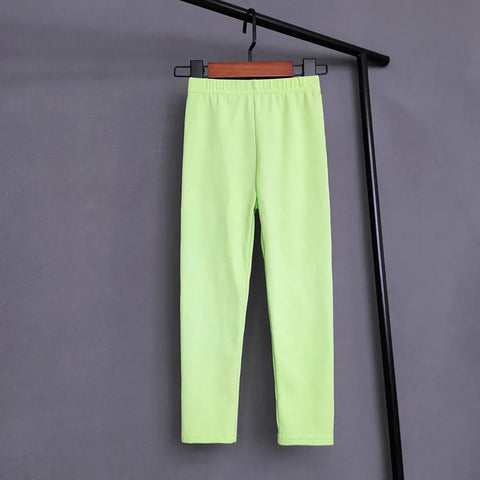 Kids Solid Color Stretch Pants – Soft and Slim Fit Leggings