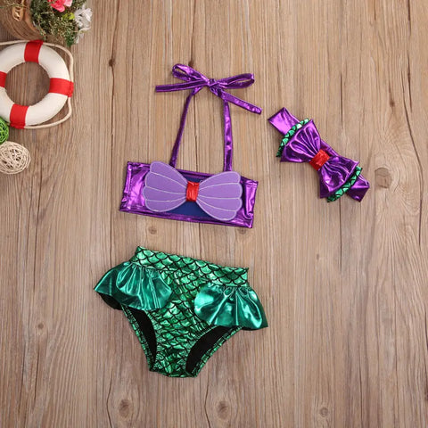 Girls Mermaid Summer Beach Swimwear