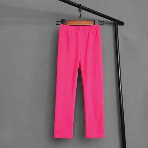 Kids Solid Color Stretch Pants – Soft and Slim Fit Leggings