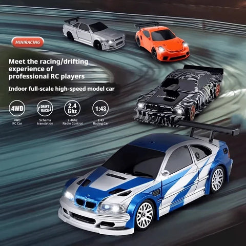 High-Speed Mini RC Drift Car 1/43- Thrill and Exciting Racing! Teeny Pandas