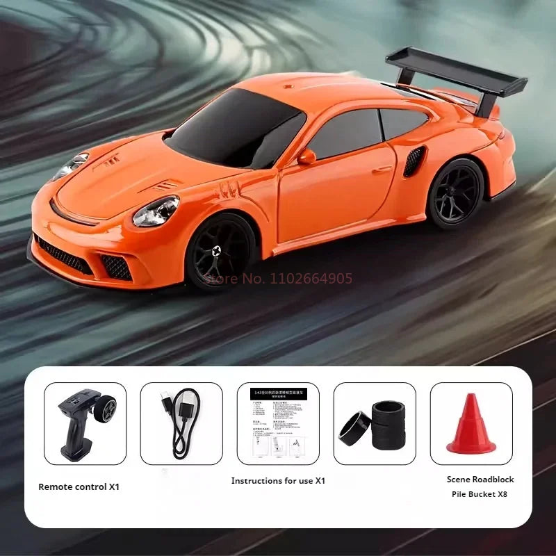 High-Speed Mini RC Drift Car 1/43- Thrill and Exciting Racing! Teeny Pandas