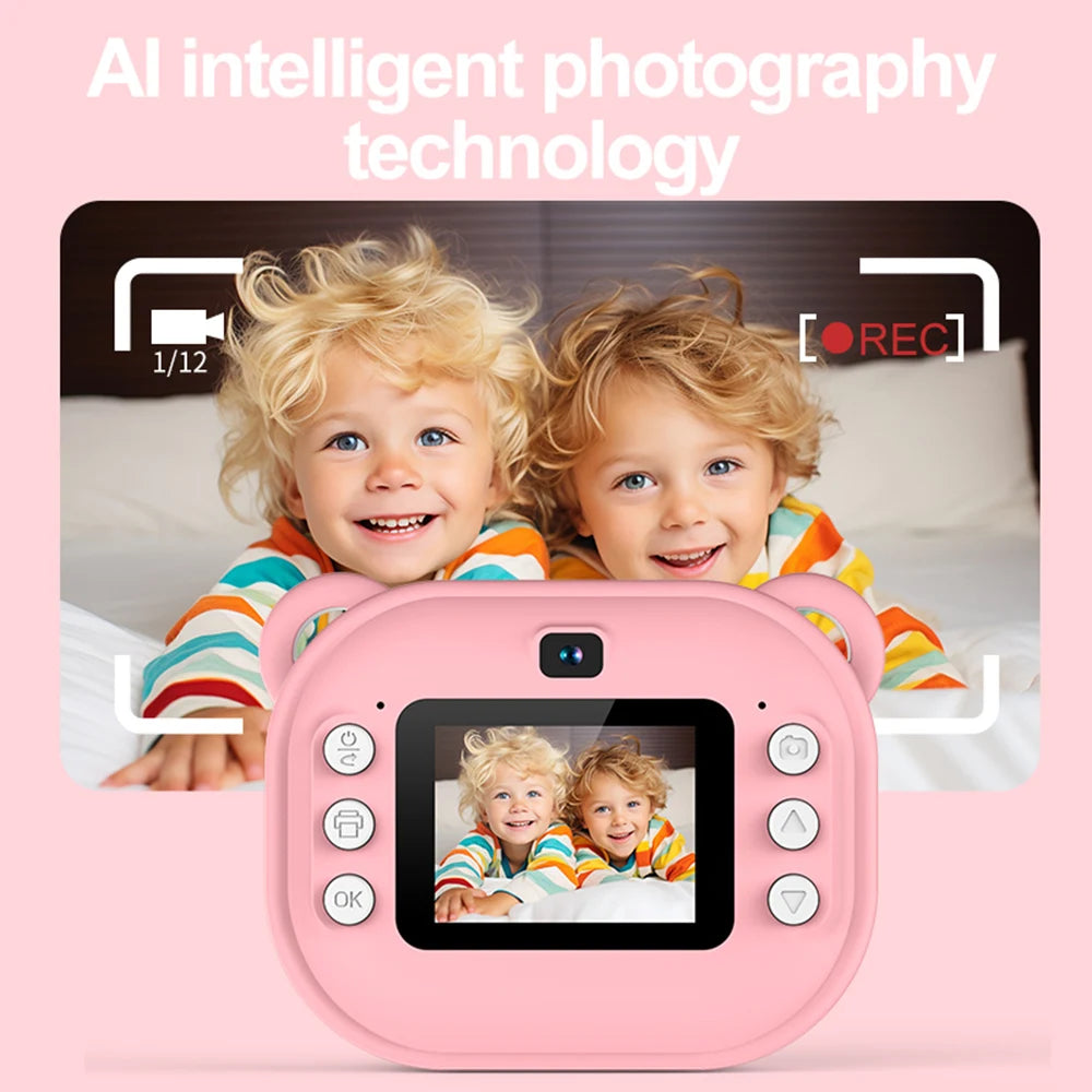 Kids Digital Thermal Print Camera - Creative Play for Kids Teeny Pandas