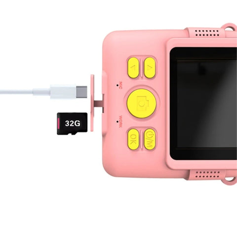 Unisex Toy Camera for Kids – Instant Photo Printer with 32GB Memory Card