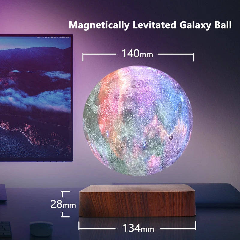 Levitating Galaxy Moon Night Light - For Magical Room Every Night Teeny Pandas