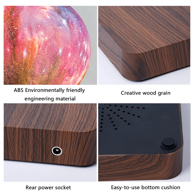 Levitating Galaxy Moon Night Light - For Magical Room Every Night Teeny Pandas