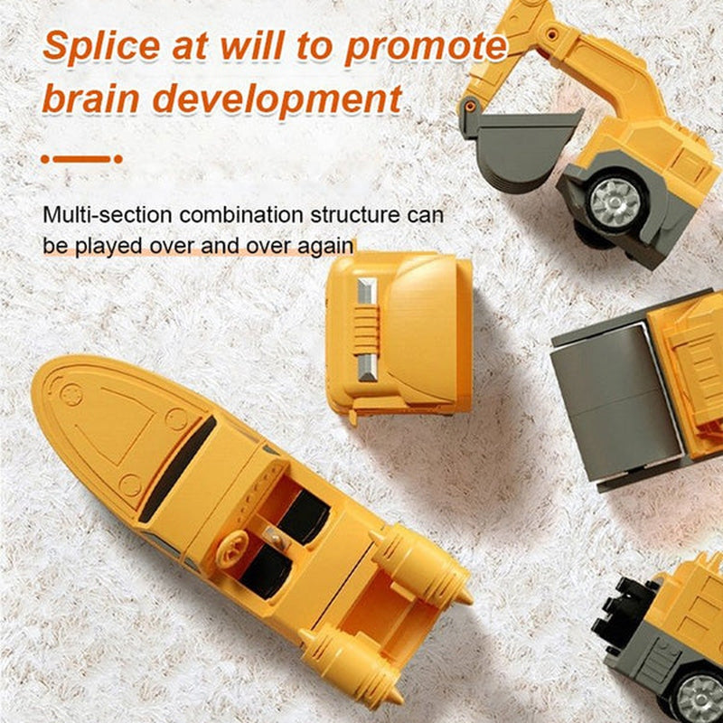 Magnetic Transform Engineering Car Toy Teeny Pandas