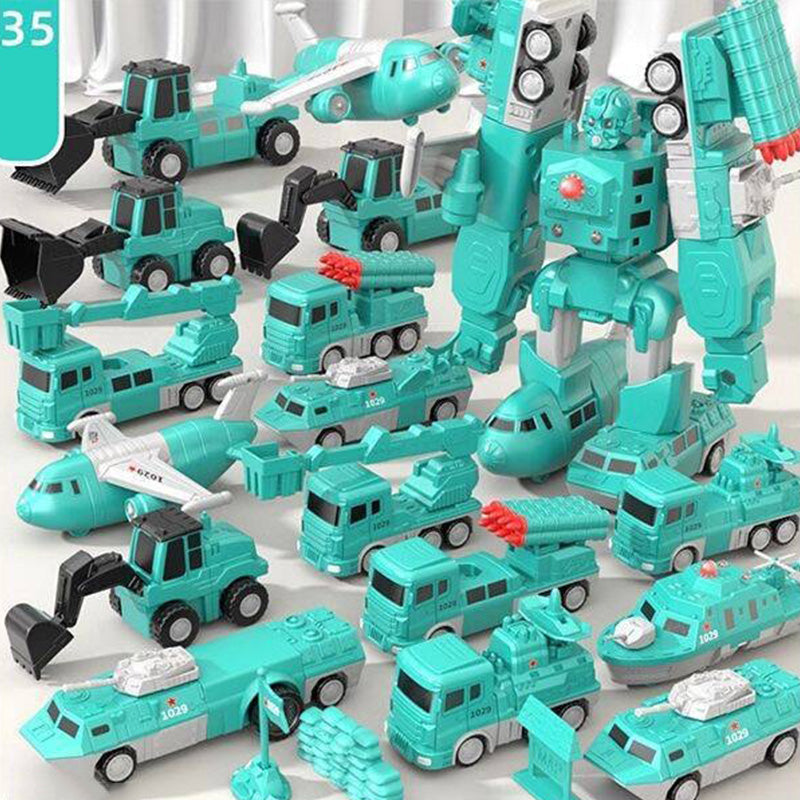 Magnetic Transform Engineering Car Toy Teeny Pandas