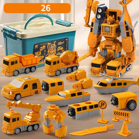 Magnetic Transform Engineering Car Toy Teeny Pandas