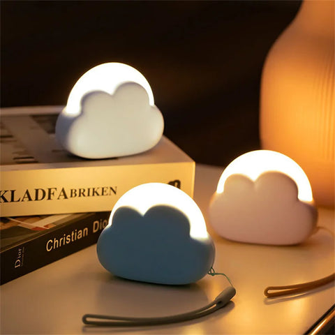 Cute Cloud Night Light – Mini USB Rechargeable LED Night Lamp for Kids