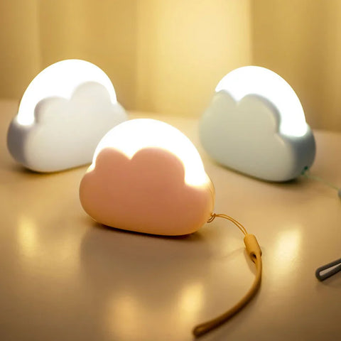 Cute Cloud Night Light – Mini USB Rechargeable LED Night Lamp for Kids