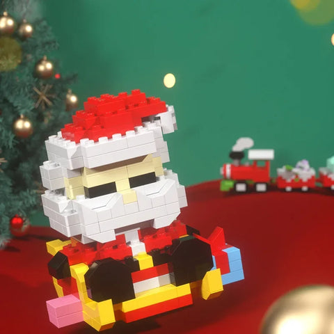 Christmas Holiday Snowman Building Blocks Set - Educational Toy for Children!