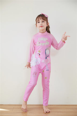 Kids Wetsuit Long Sleeve Surfing Suit with Cap