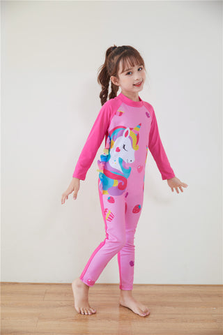 Kids Wetsuit Long Sleeve Surfing Suit with Cap