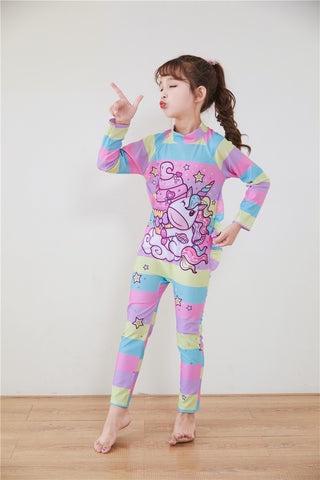 Kids Wetsuit Long Sleeve Surfing Suit with Cap