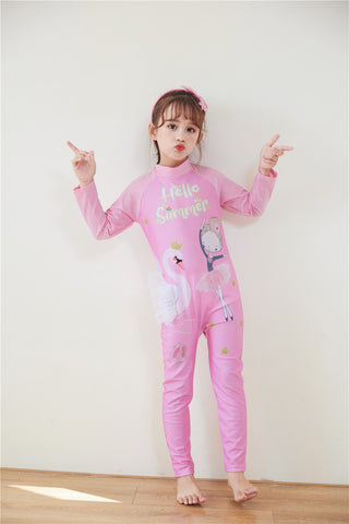 Kids Wetsuit Long Sleeve Surfing Suit with Cap