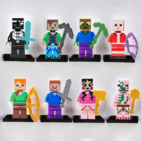 Pixel Adventure Character Set - 8/14pcs Teeny Pandas