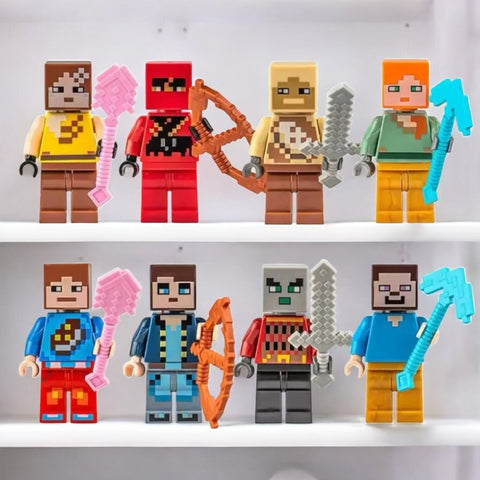 Pixel Adventure Character Set - 8/14pcs Teeny Pandas