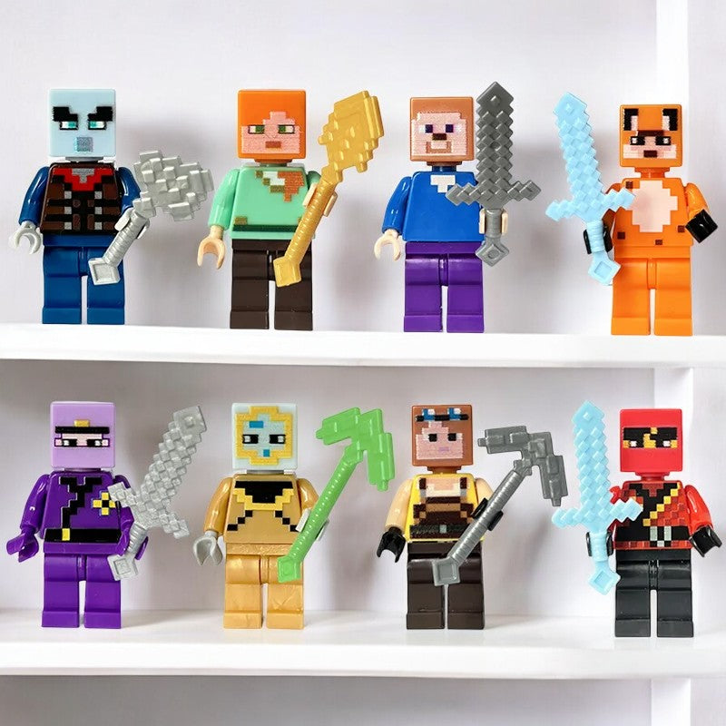 Pixel Adventure Character Set - 8/14pcs Teeny Pandas