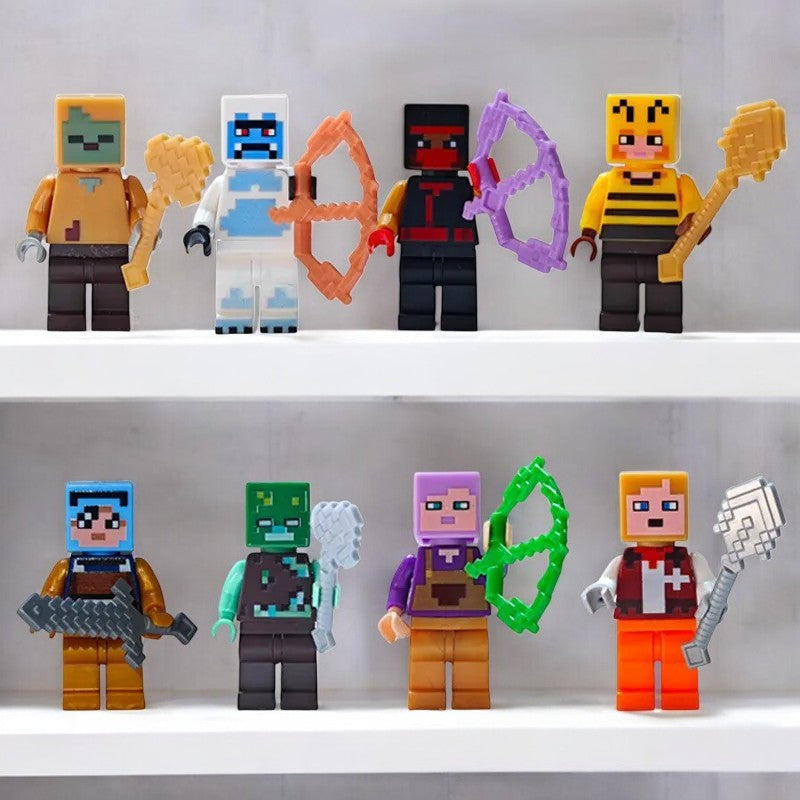 Pixel Adventure Character Set - 8/14pcs Teeny Pandas