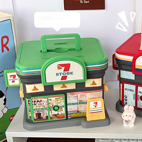 Store Shaped Money Box with Key Lock
