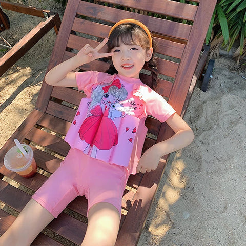 Pink Princess Floating Swimsuit for Kids