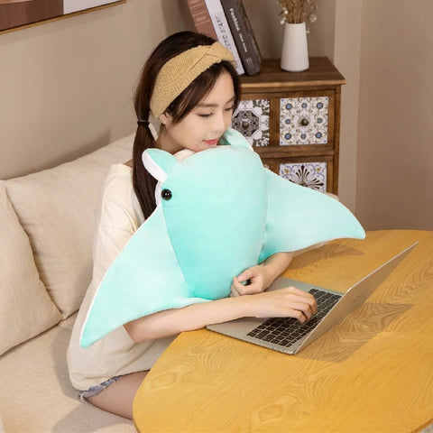 Cartoon Fish Manta Ray Plush Toy – Kawaii Devil Ray Stuffed Pillow