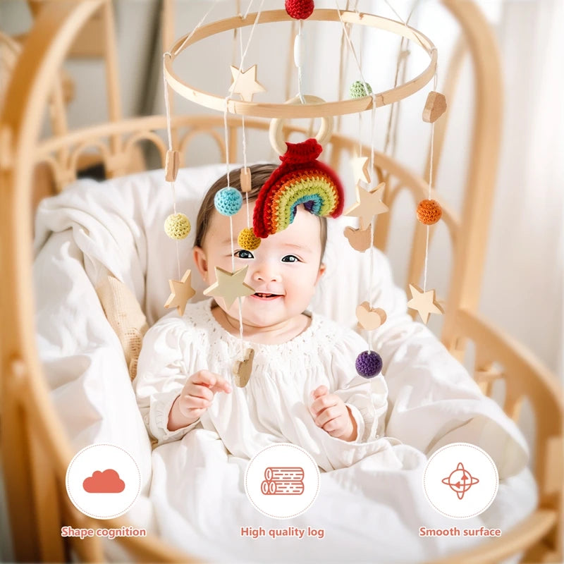 Baby Crib Mobile Hanger with Rotating Toy - Brings Peaceful and Captivating Motion Teeny Pandas