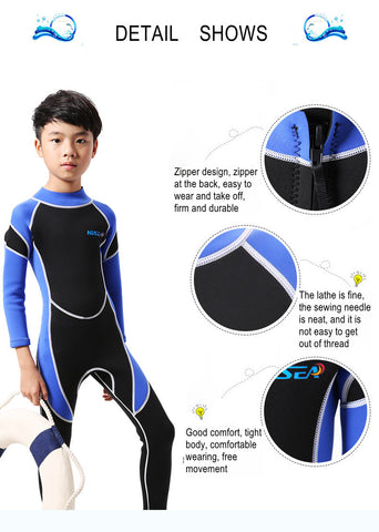 Children's Neoprene Wetsuit – Perfect for Water Sports and Outdoor Adventures