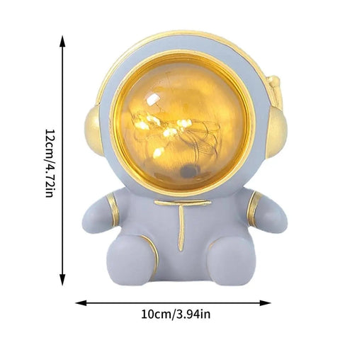 Astronaut Night Light Piggy Bank – Creative Coin Saving Box for Kids' Bedroom Decor