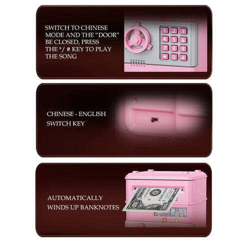 ATM Password Piggy Bank – Electronic Money Saving Box for Kids