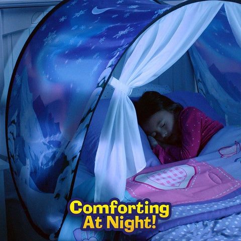 Kids Dream Overbed Tent – Cozy Sleep & Play Dome for Bedtime Fun Teeny Pandas